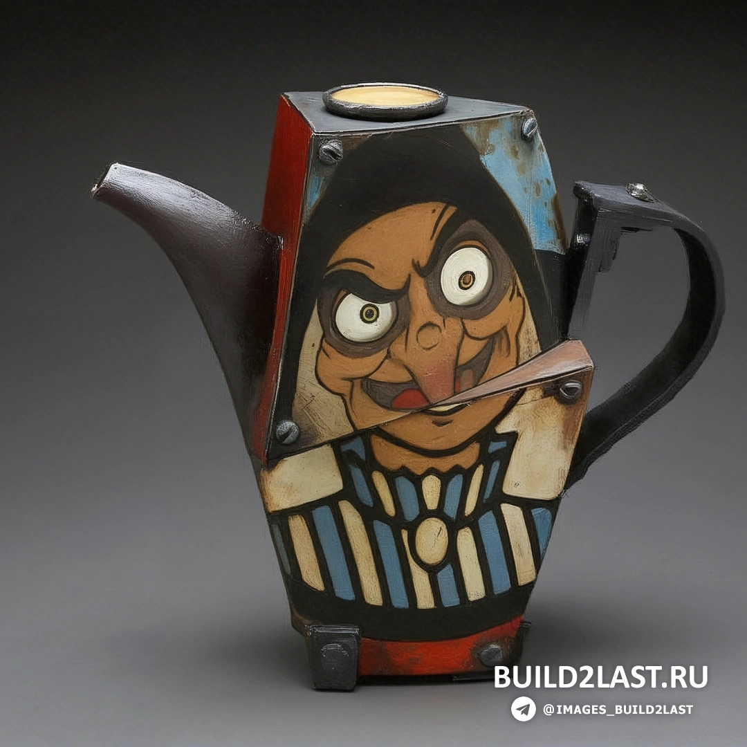 Чайник с асимметричной формой и матовой поверхностью