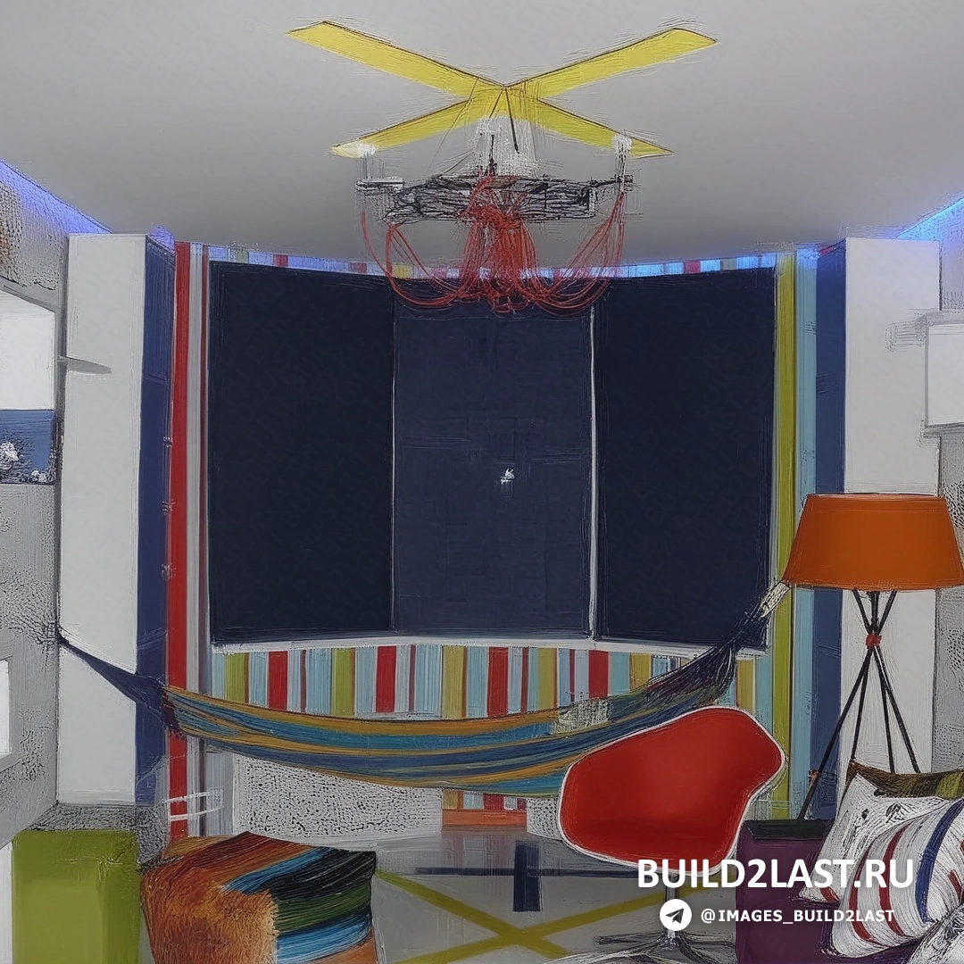 Гамак в бежевых и белых тонах на фоне натурального дерева