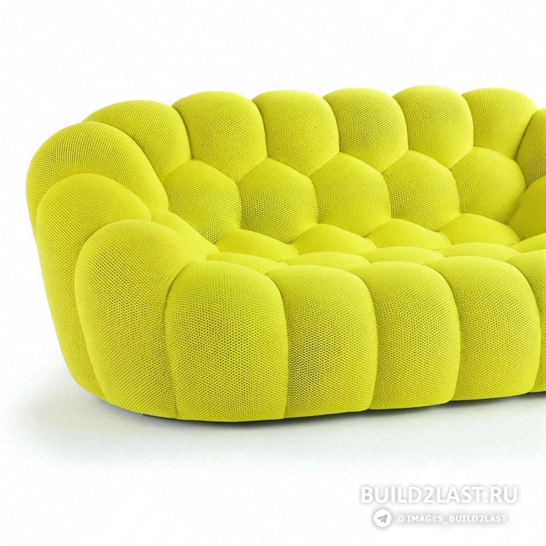 Интерьер с диваном, пуфом и банкеткой в эклектичном стиле, в сочетании желтого, бежевого и коричневого цветов, выполненный Sacha Lakic.