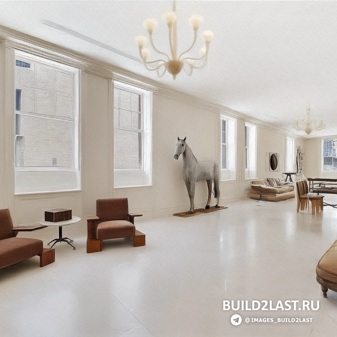 Роскошная гостиная с мраморным полом и светлыми деревянными элементами, окруженная статуями и люстрами, в апартаментах Нью-Йорка.