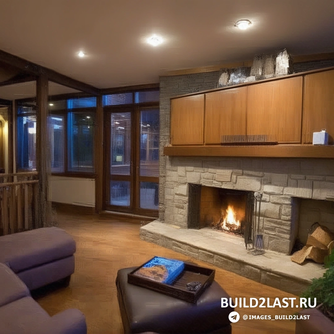 Современная кухня с открытым пространством и современным оборудованием