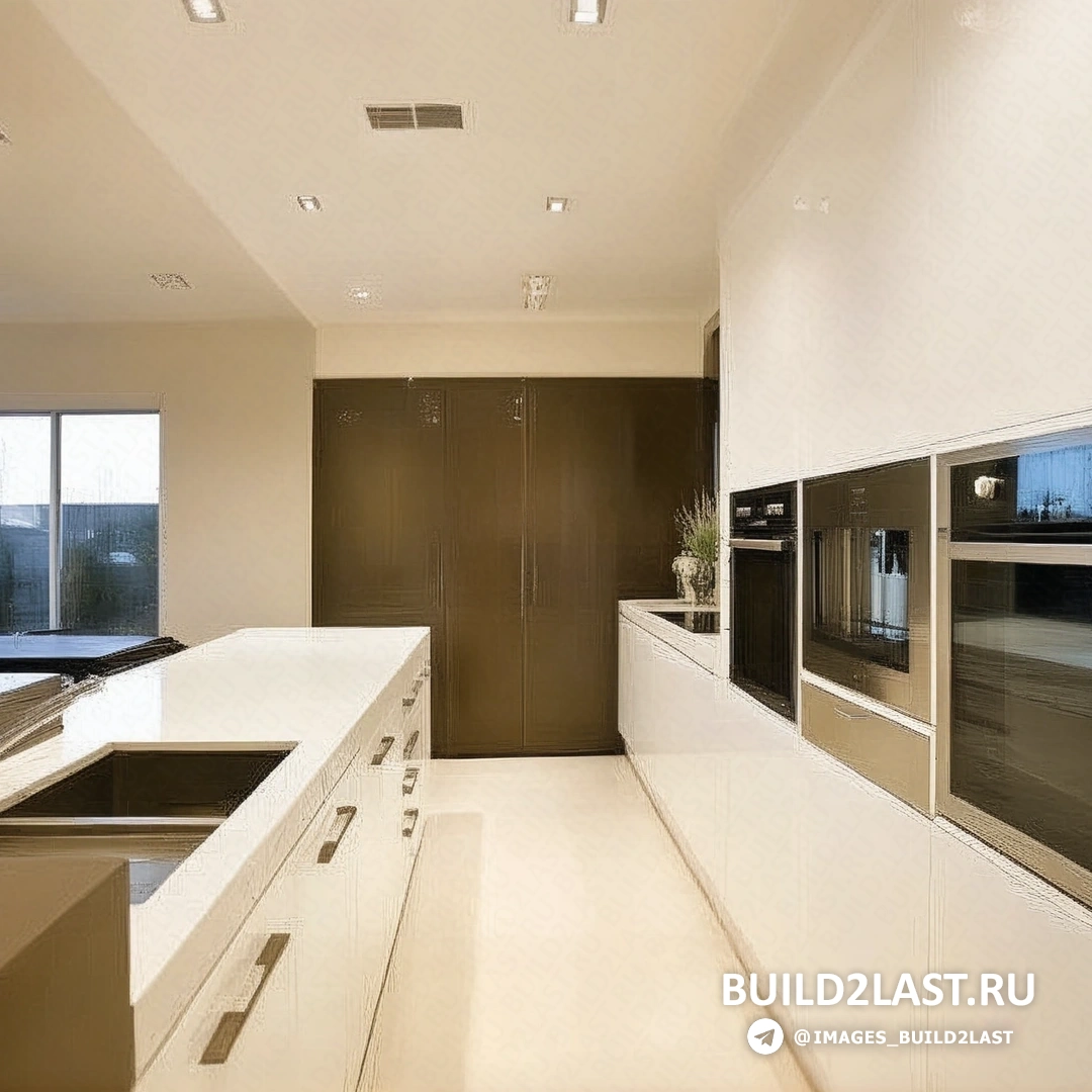 Стильная кухня с островом, современными приборами и натуральными материалами