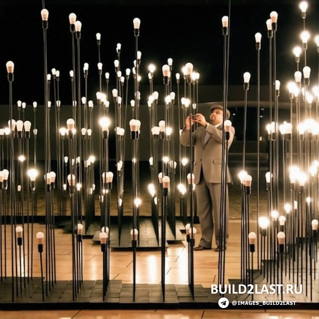 Световые эффекты, возникающие при активации маршрута участником лабиринта